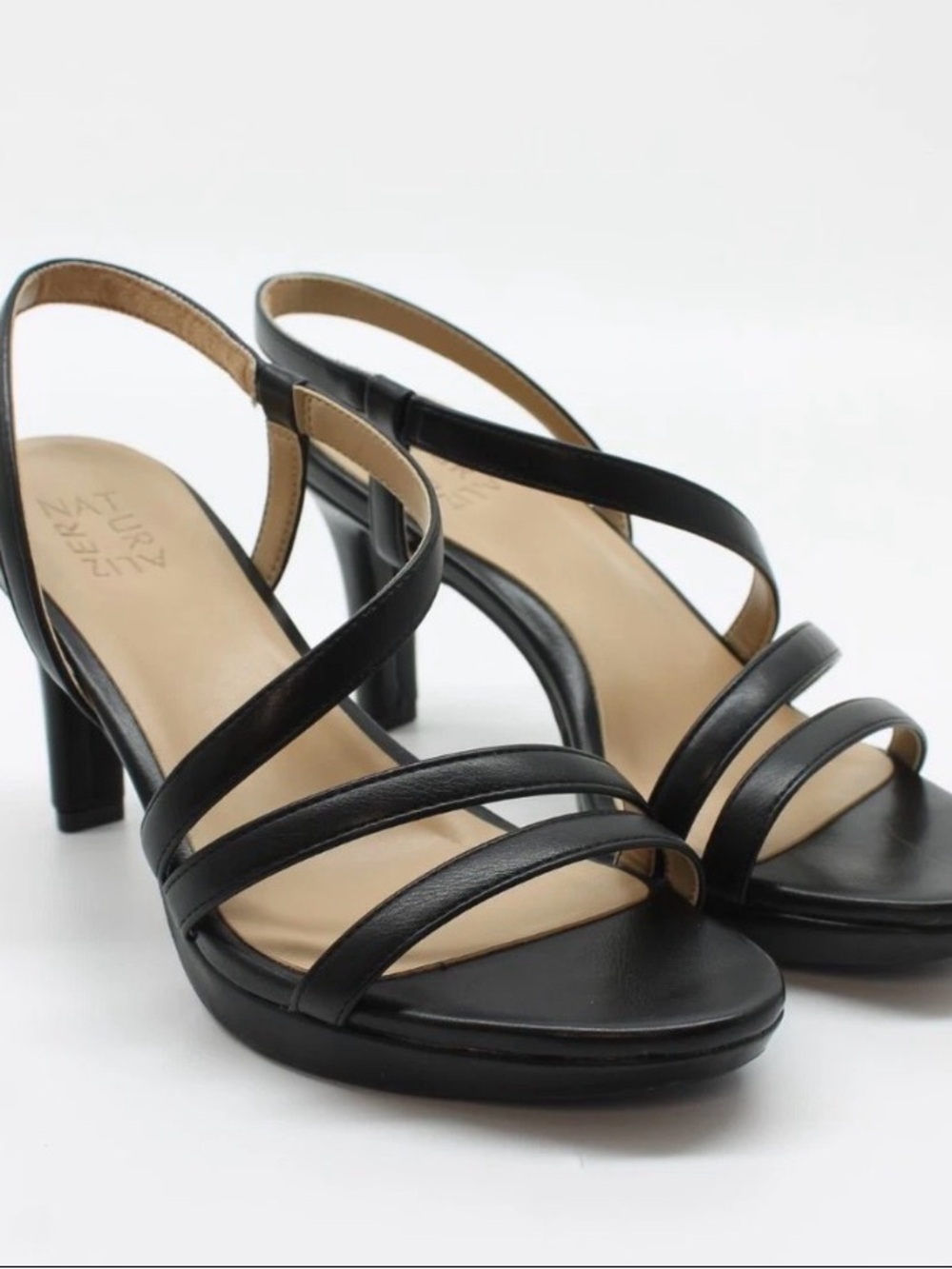 Naturalizer Black Brent’s Strappy Block Heel Sandals 7.5 W